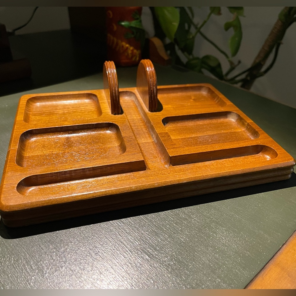 Vintage Valet Tray Wood